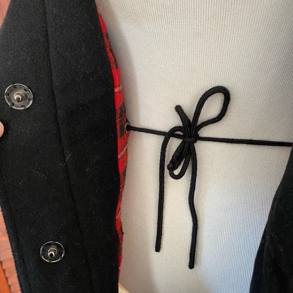 Hurley X Alpha IND Collaboration Black Wool Pea Coat NWT Size small RARE - Picture 13 of 15